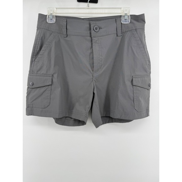 Eddie Bauer Pants - Eddie Bauer Women Gray Pocket Cargo Summer Trail Shorts Lightweight Size 8